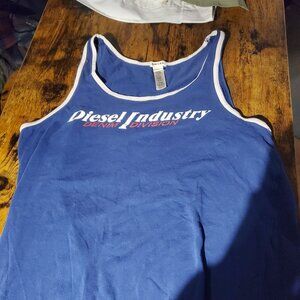 diesel industy tank top Large old vintage 2000 men blue retro y2k